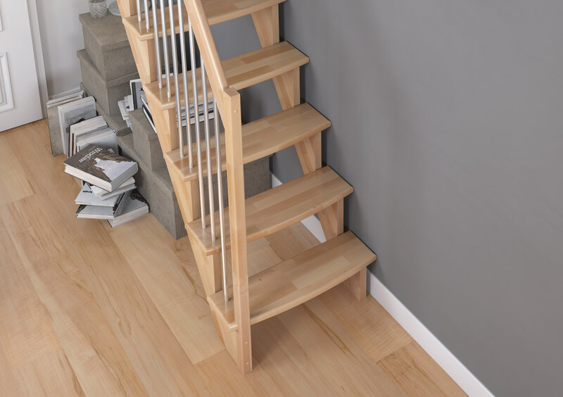 Aufgesattelte Treppenstufen