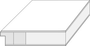 Skizze des Querschnitts des Aufbaus einer Vollspaneinlage