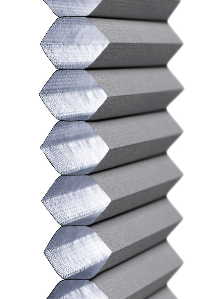 Querschnitt eines Wabenplissees